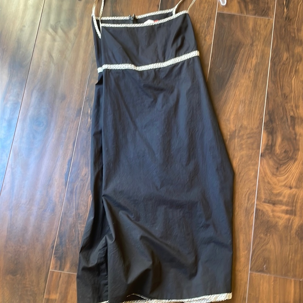 black and white seam design canvas dress j crew great quality